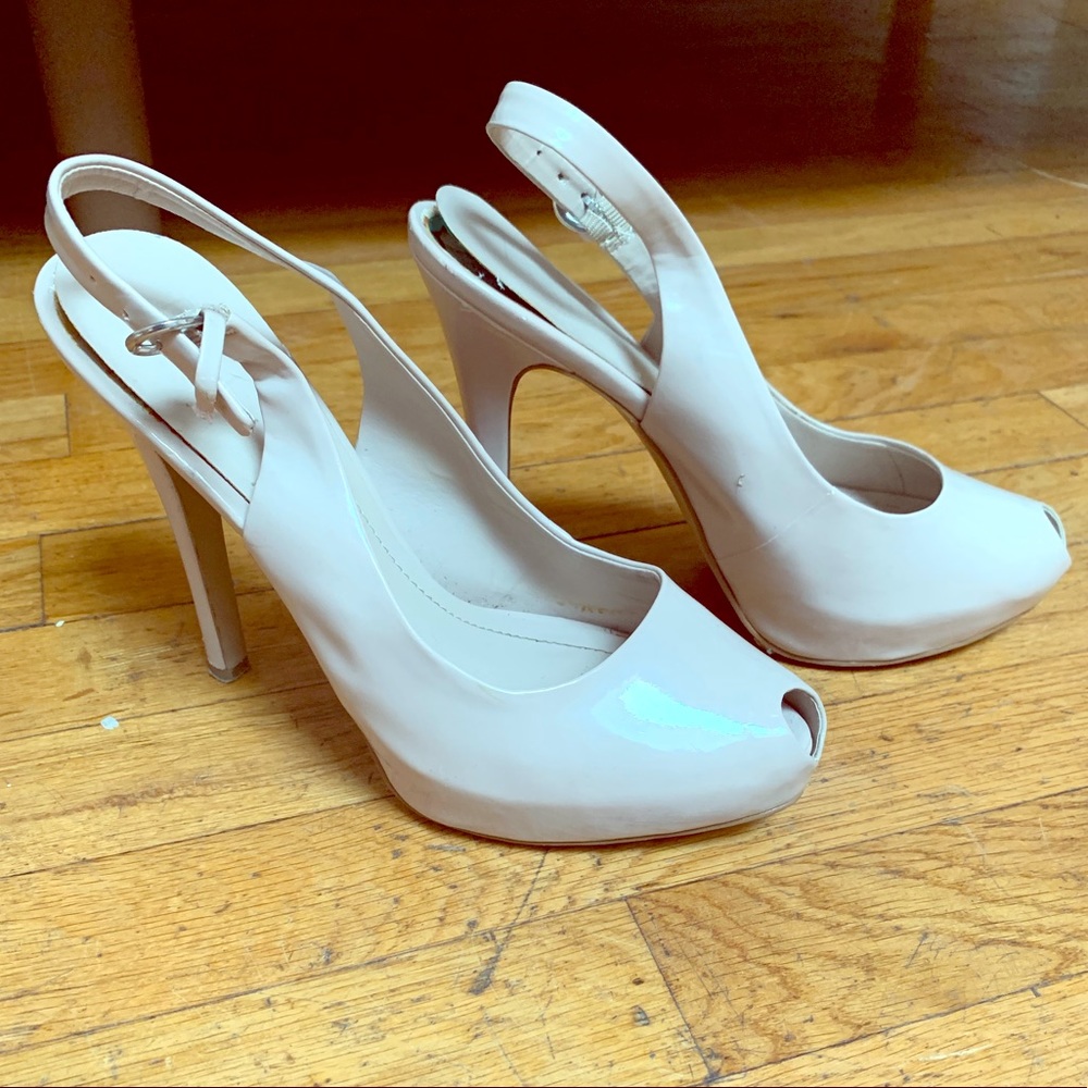 BCBG nude heels